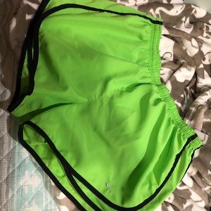 Green & black nike shorts